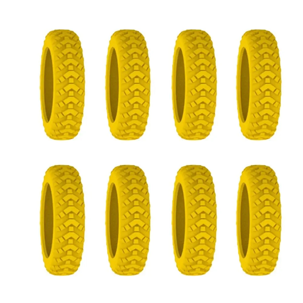 8-Piece Silicone Luggage Caster Covers for Noise Reduction and Protection of Suitcase Wheels