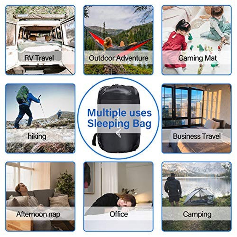 Sleeping Bag with Pillow - 4 Season Lightweight Waterproof Warm Sleeping