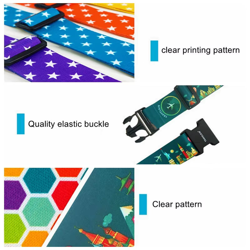 Anti-Theft Luggage Buckle Cross Strap Adjustable Bundling Packing Baggage Belt Cross Strap Suitcase Belts Bag Part Accessories