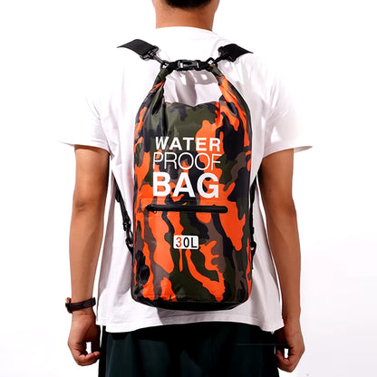 30L 15L Waterproof Dry Bags with Wet Separation Pocket Backpack for Kayaking Boating Swimming Outdoor Sports Bag XAZ9