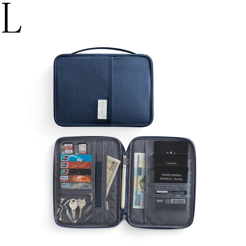 Family Passport Holder & Travel Organizer - Multi-Functional Document Case & Cardholder