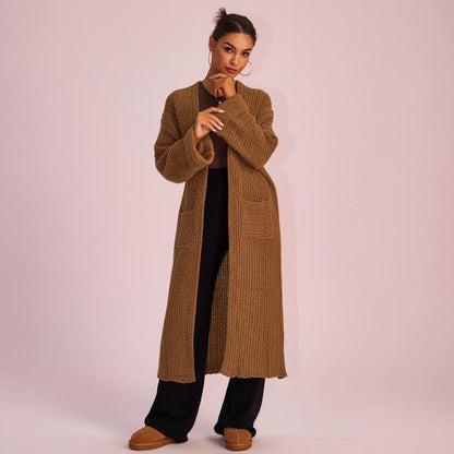 Stylish and Cozy Joyfunear Women's Knitted Long Sleeve Hoodie Cardigan for Autumn and Winter with Pockets