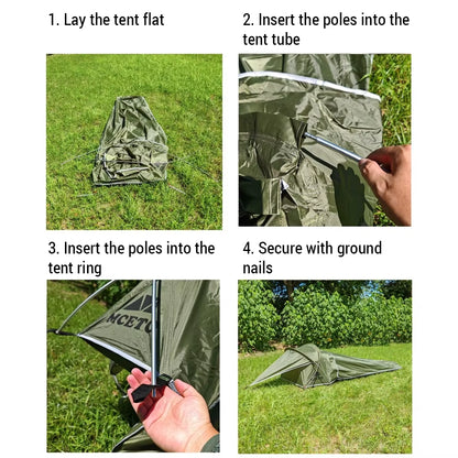 Ultralight Waterproof Bivy Tent for Solo Camping, Hiking, and Backpacking