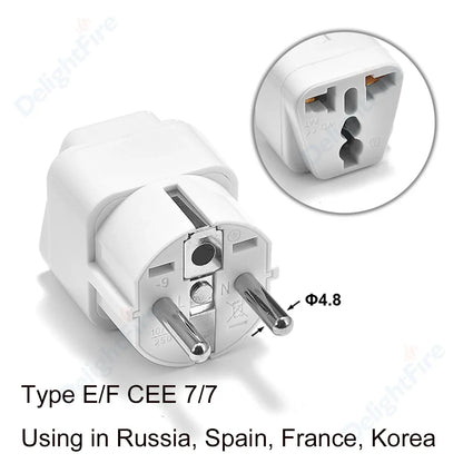 EU Plug Adapter AU UK US to EU Euro Plug Adapter Converter European Travel Adapter Australia USA CN to EU Electric Socket Outlet