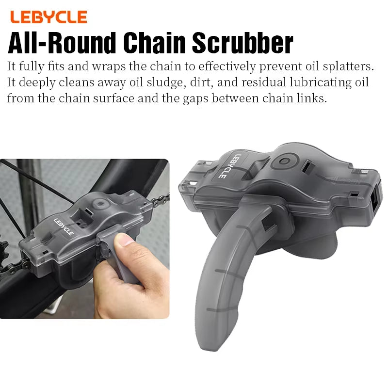 Ultimate MTB Bike Chain Cleaner Tool - Effortless Rust Removal & Maintenance Scrubber
