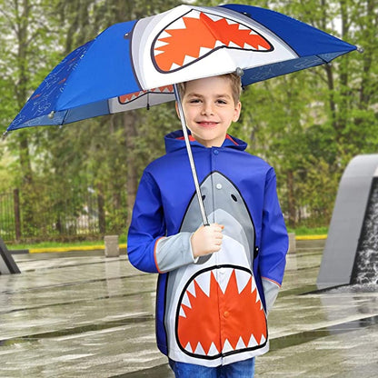 Kids Umbrella for Girls and Boys & Rain Coats Set -Toddler Umbrellas Kids Raincoat Boys Girls Jacket