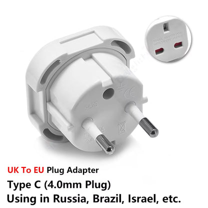 EU Plug Adapter AU UK US to EU Euro Plug Adapter Converter European Travel Adapter Australia USA CN to EU Electric Socket Outlet