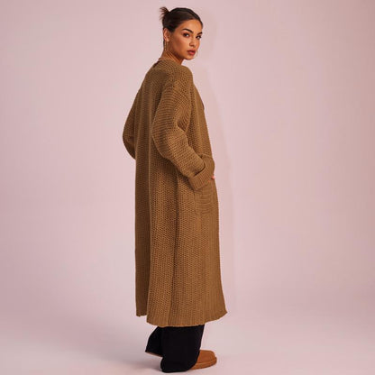 Stylish and Cozy Joyfunear Women's Knitted Long Sleeve Hoodie Cardigan for Autumn and Winter with Pockets