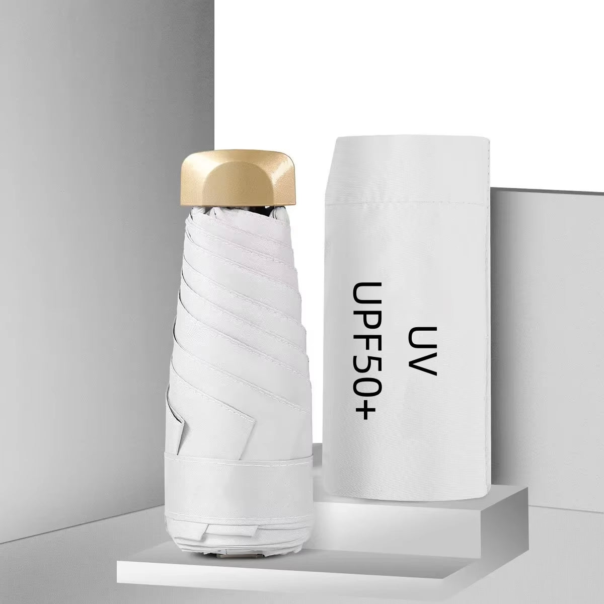 Mini Pocket Umbrella Portable Small Travel Rain Parasol Vinyl Folding Sun Shade Rainproof Umbrella UPF50+ Capsule Umbrellas