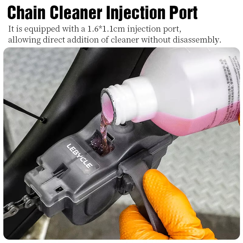 Ultimate MTB Bike Chain Cleaner Tool - Effortless Rust Removal & Maintenance Scrubber