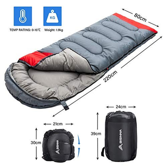 Sleeping Bag with Pillow - 4 Season Lightweight Waterproof Warm Sleeping