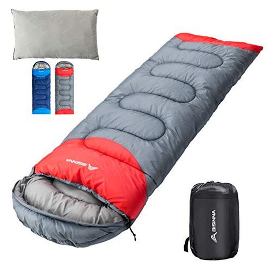 Sleeping Bag with Pillow - 4 Season Lightweight Waterproof Warm Sleeping