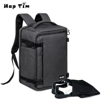 Hap Tim 40L Carry on Travel Backpack Airline Approved – Fits 17” Laptop with Wet & Dry Separation Compartments, Includes Drawstring Bag, Ideal for Weekender, Airplane Travel, Gym, Hiking & Business Trips#Fallfreshness