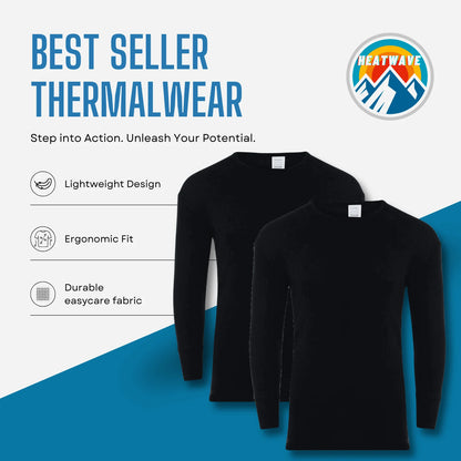 Stay Warm and Comfortable with the 2 Pack Men's Thermal Underwear Set - Long Sleeve Tops & Long John Bottoms for Running, Hiking, and Workwear in White, Black, Grey, and Navy