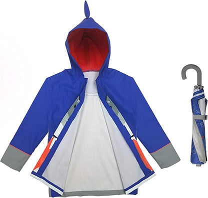 Kids Umbrella for Girls and Boys & Rain Coats Set -Toddler Umbrellas Kids Raincoat Boys Girls Jacket