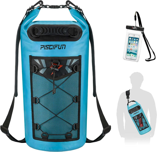 Dry Bag, Waterproof Floating Backpack 5L/10L/20L/30L/40L with Waterproof Phone Case for Boating, Kayaking, Fishing