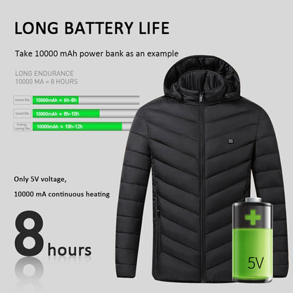 Unisex USB Heated Jacket - Ultimate Winter Warmth with Electric Heating Pad