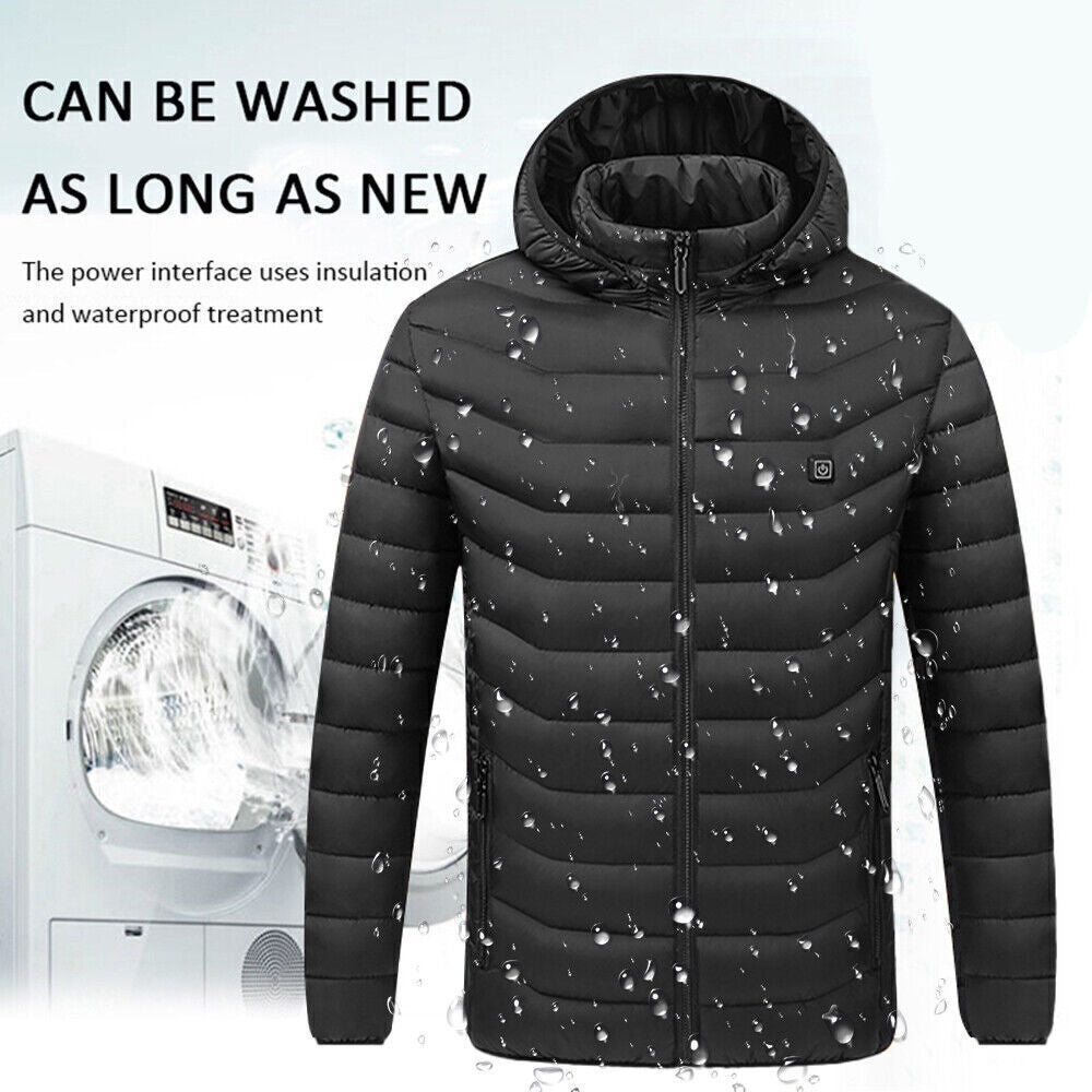 Unisex USB Heated Jacket - Ultimate Winter Warmth with Electric Heating Pad