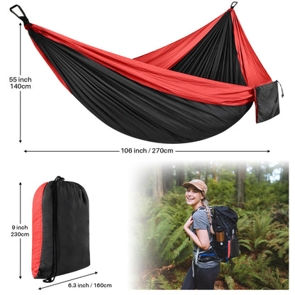 Camping Hammock Portable Hammocks Lightweight Nylon Parachute Hammock with Straps,Camping Gear Must Haves for Travel Hiking