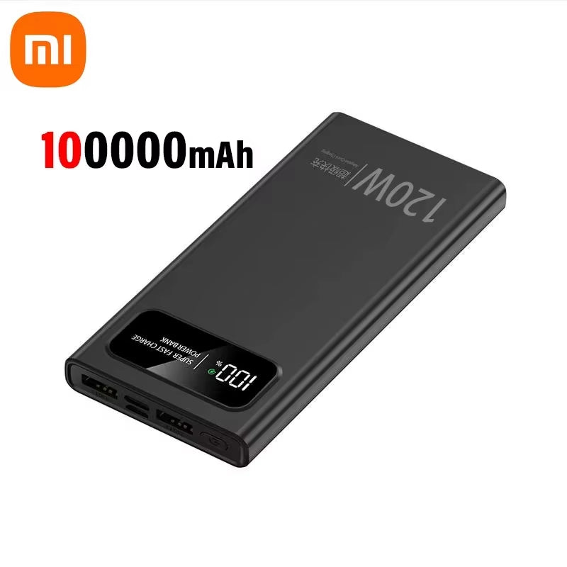 Xiaomi 120W 200000Mah Power Bank Super Fast Charging Battery High Capacity Digital Display Powerbank for Iphone Samsung Huawei