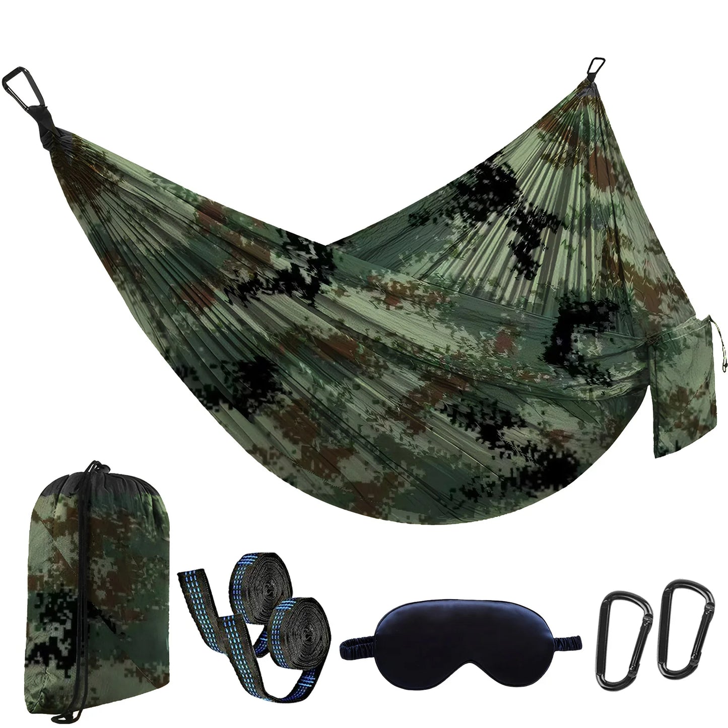 Camping Hammock Portable Hammocks Lightweight Nylon Parachute Hammock with Straps,Camping Gear Must Haves for Travel Hiking