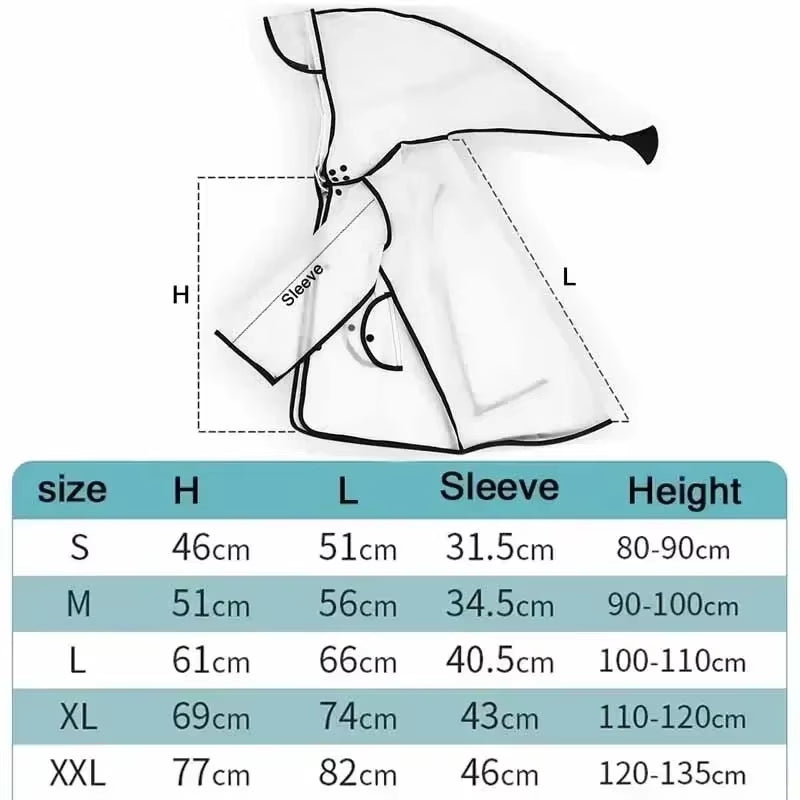 Kids Raincoat Waterproof Rain Poncho Clear Transparent Children Kindergarten School Student Rainsuit Protective Poncho Covers
