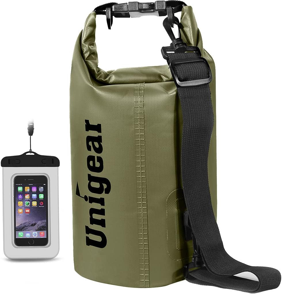 Dry Bag Waterproof, 2L/5L/10L/20L/30L/40L Floating and Lightweight Bags for Kayaking, Boating, Fishing, Swimming and Camping with Waterproof Phone Case
