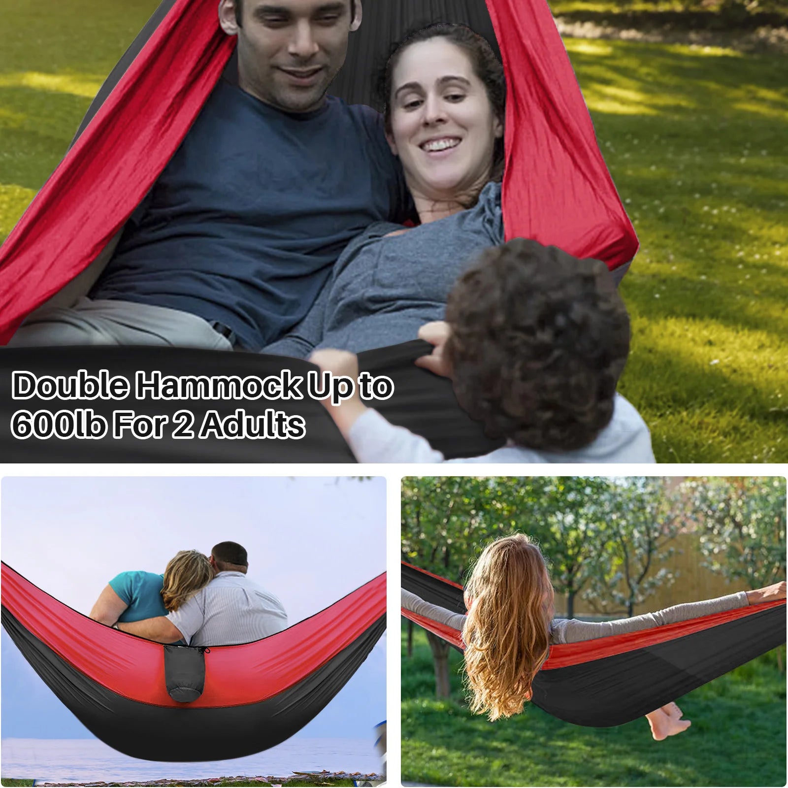 Camping Hammock Portable Hammocks Lightweight Nylon Parachute Hammock with Straps,Camping Gear Must Haves for Travel Hiking