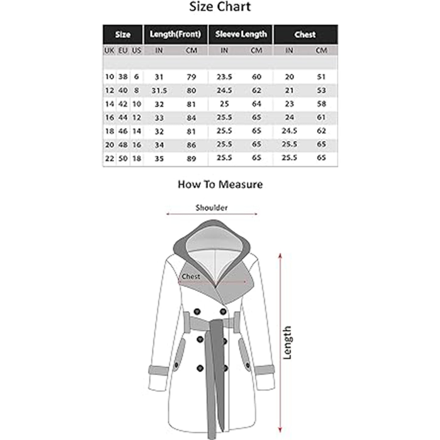 Women's Checkered Hooded Belted Winter Duffle Coat with Long Buttoned Fleece Jacket