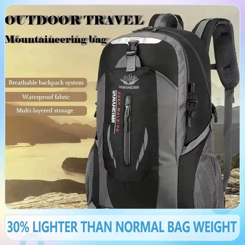 40L Outdoor Waterproof Large Capacity Hiking Bag Camping Backpack Travel Rucksack Nylon Bags Hiking Travel Bag