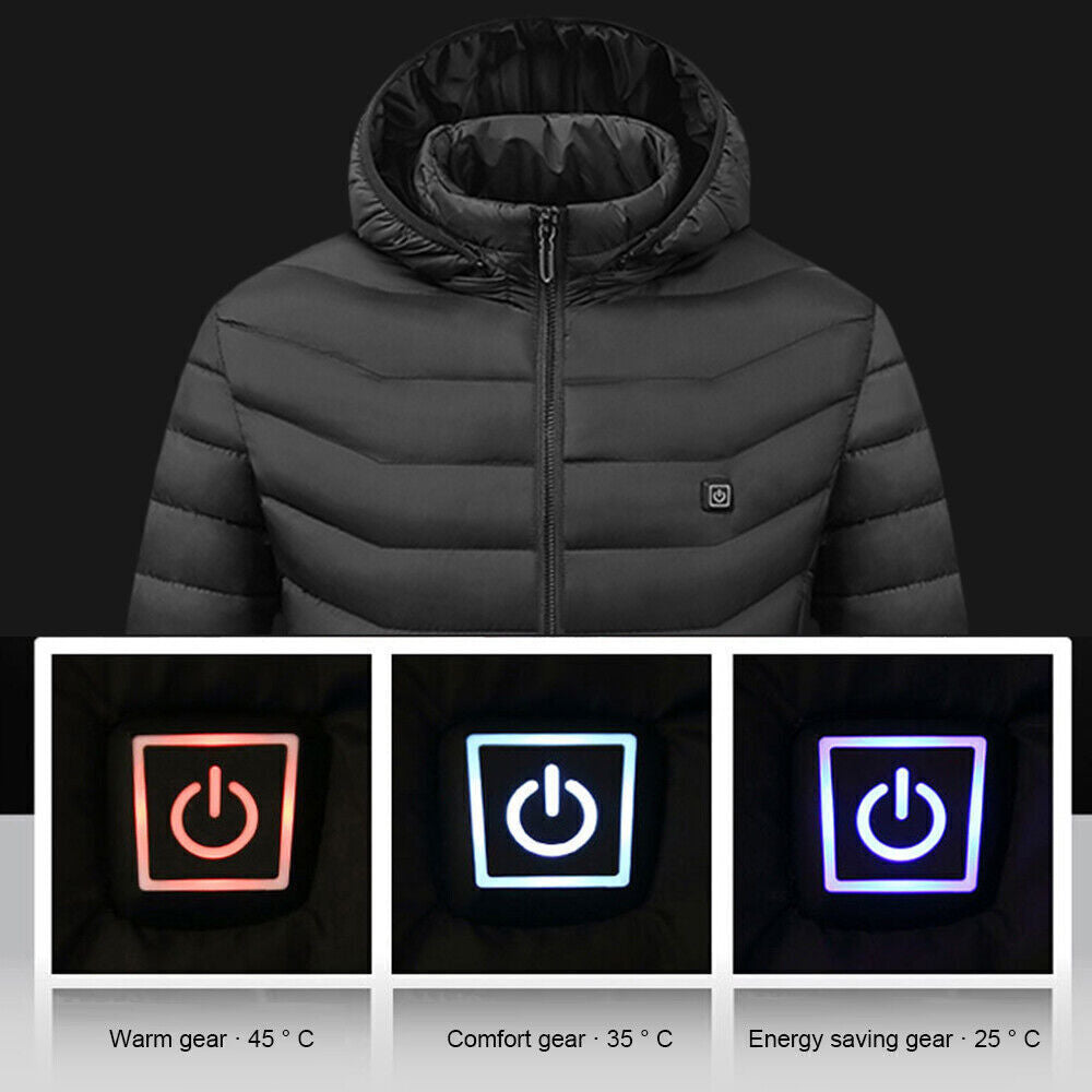 Unisex USB Heated Jacket - Ultimate Winter Warmth with Electric Heating Pad