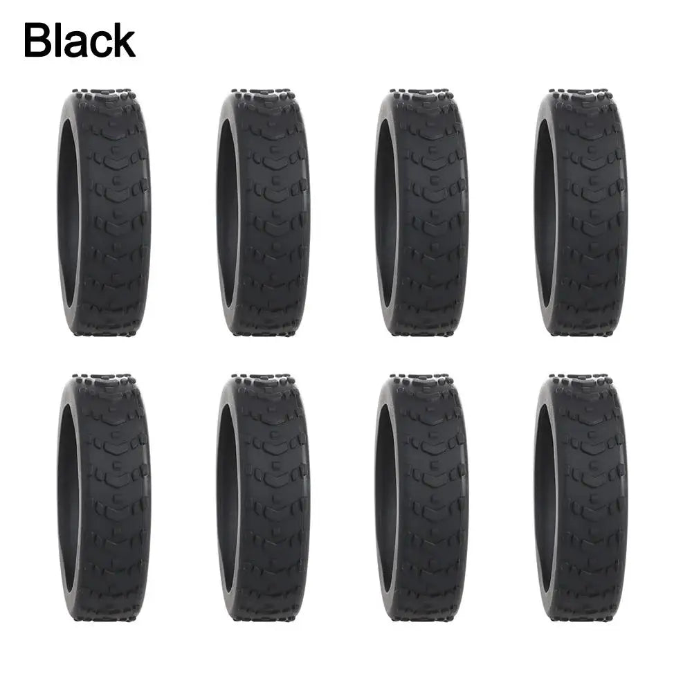 8-Piece Silicone Luggage Caster Covers for Noise Reduction and Protection of Suitcase Wheels