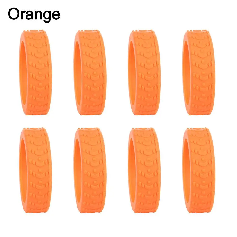 8-Piece Silicone Luggage Caster Covers for Noise Reduction and Protection of Suitcase Wheels