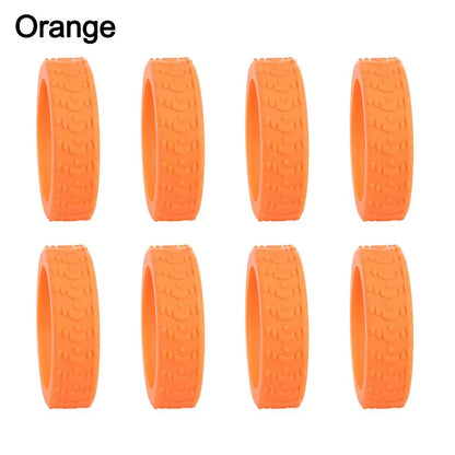 8-Piece Silicone Luggage Caster Covers for Noise Reduction and Protection of Suitcase Wheels