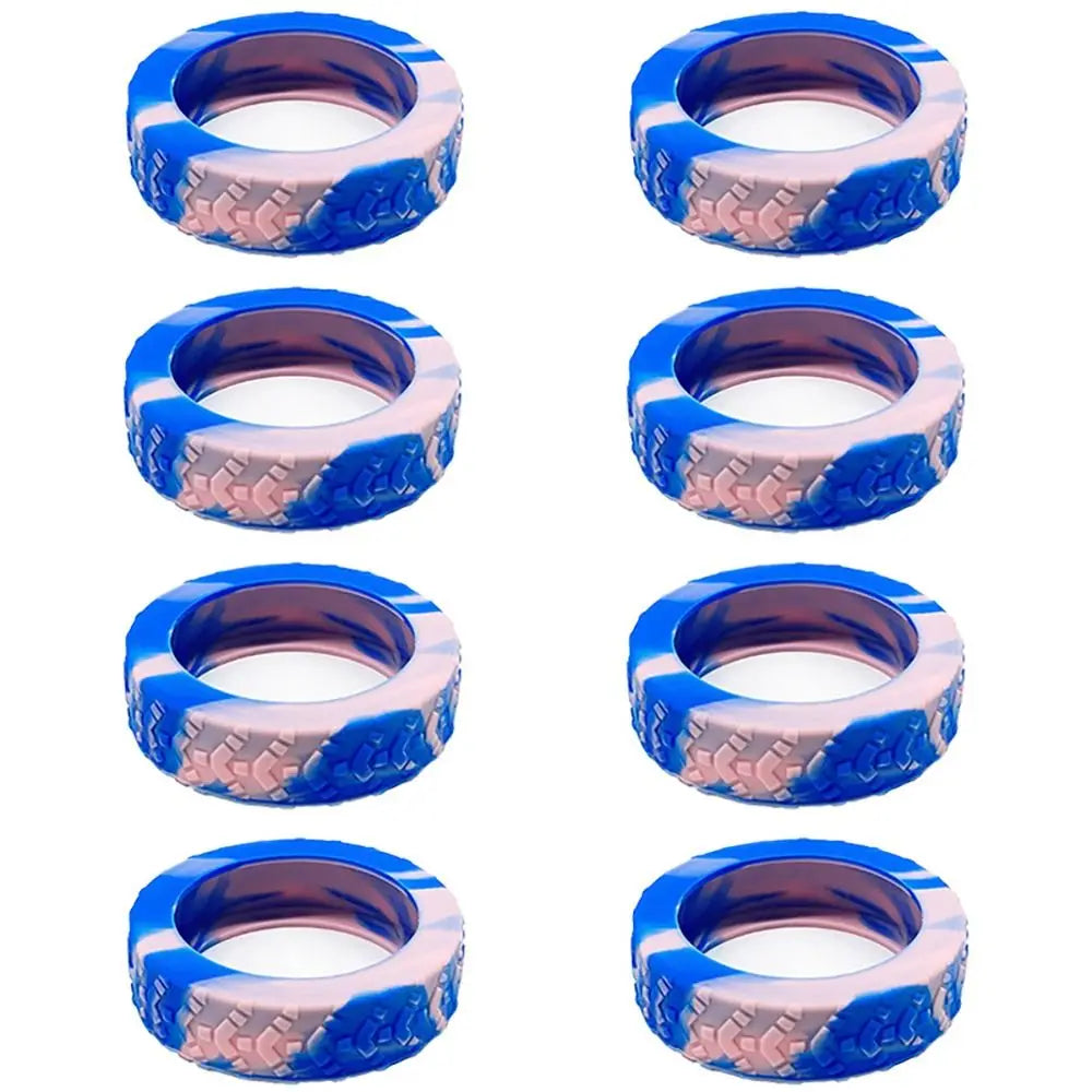 8-Piece Silicone Luggage Caster Covers for Noise Reduction and Protection of Suitcase Wheels