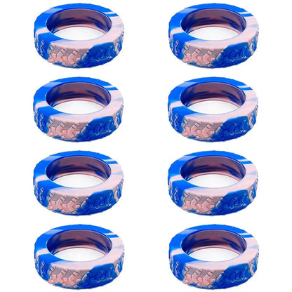 8-Piece Silicone Luggage Caster Covers for Noise Reduction and Protection of Suitcase Wheels