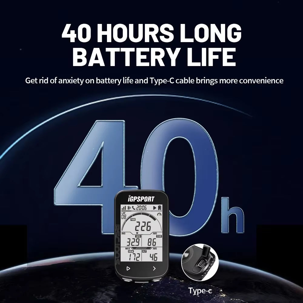 BSC100S Wireless GPS Bike Computer - Digital Speedometer & Odometer for Cycling Enthusiasts