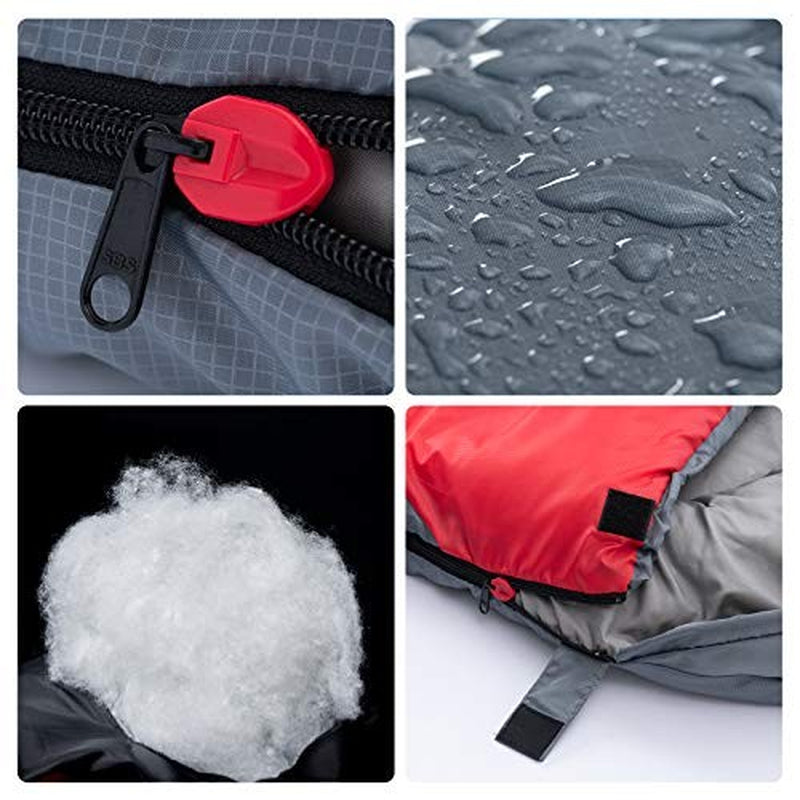 Sleeping Bag with Pillow - 4 Season Lightweight Waterproof Warm Sleeping