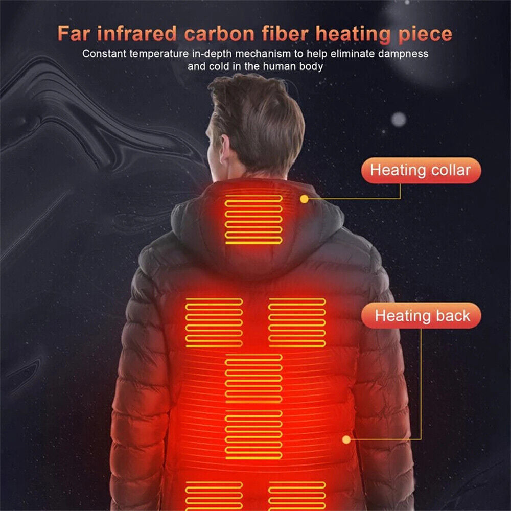 Unisex USB Heated Jacket - Ultimate Winter Warmth with Electric Heating Pad