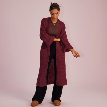 Stylish and Cozy Joyfunear Women's Knitted Long Sleeve Hoodie Cardigan for Autumn and Winter with Pockets