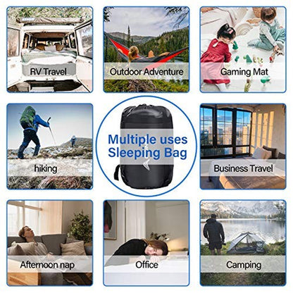 Sleeping Bag with Pillow - 4 Season Lightweight Waterproof Warm Sleeping