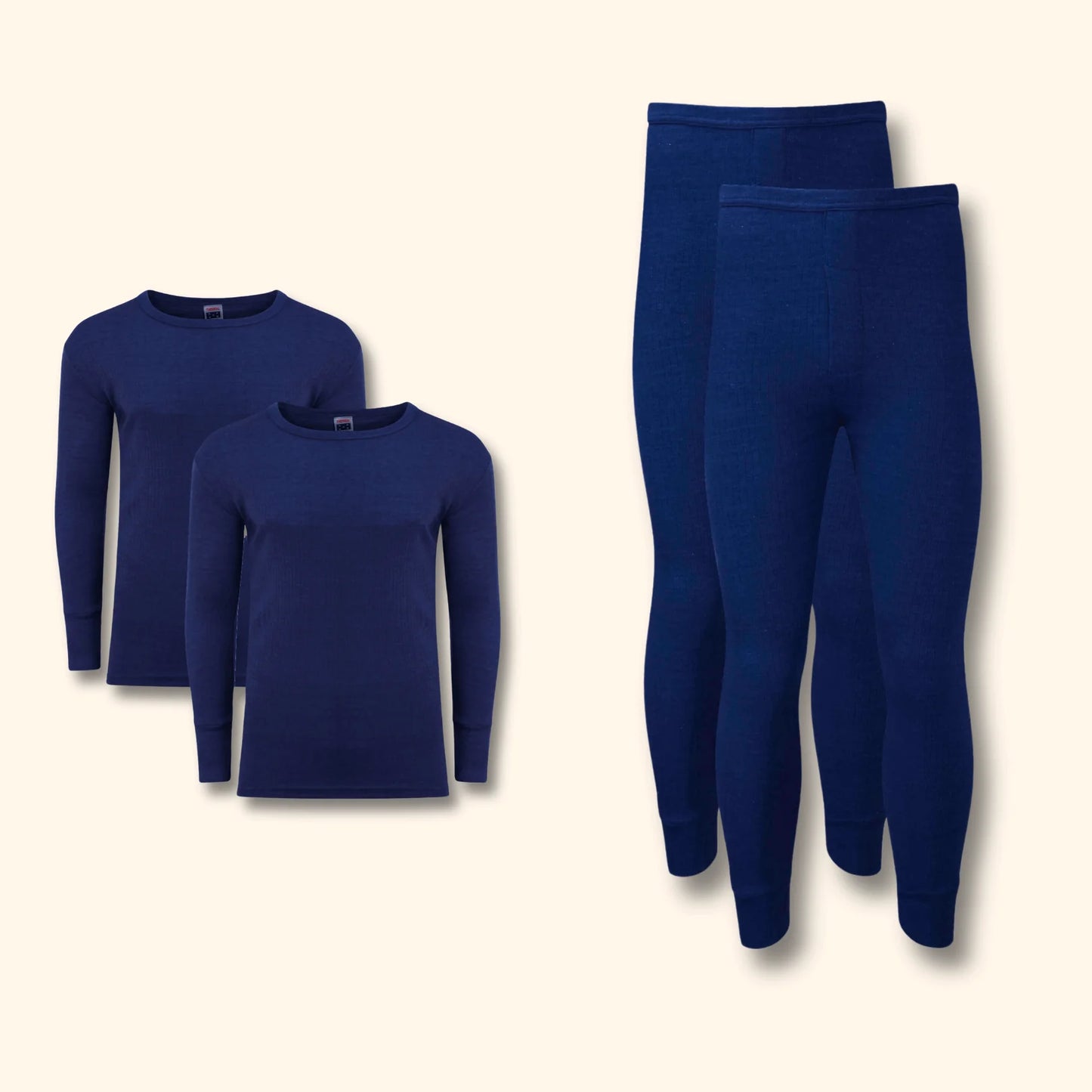 Stay Warm and Comfortable with the 2 Pack Men's Thermal Underwear Set - Long Sleeve Tops & Long John Bottoms for Running, Hiking, and Workwear in White, Black, Grey, and Navy