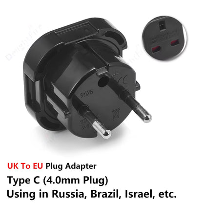 EU Plug Adapter AU UK US to EU Euro Plug Adapter Converter European Travel Adapter Australia USA CN to EU Electric Socket Outlet