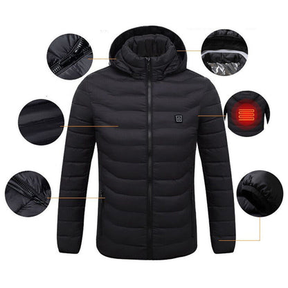 Unisex USB Heated Jacket - Ultimate Winter Warmth with Electric Heating Pad