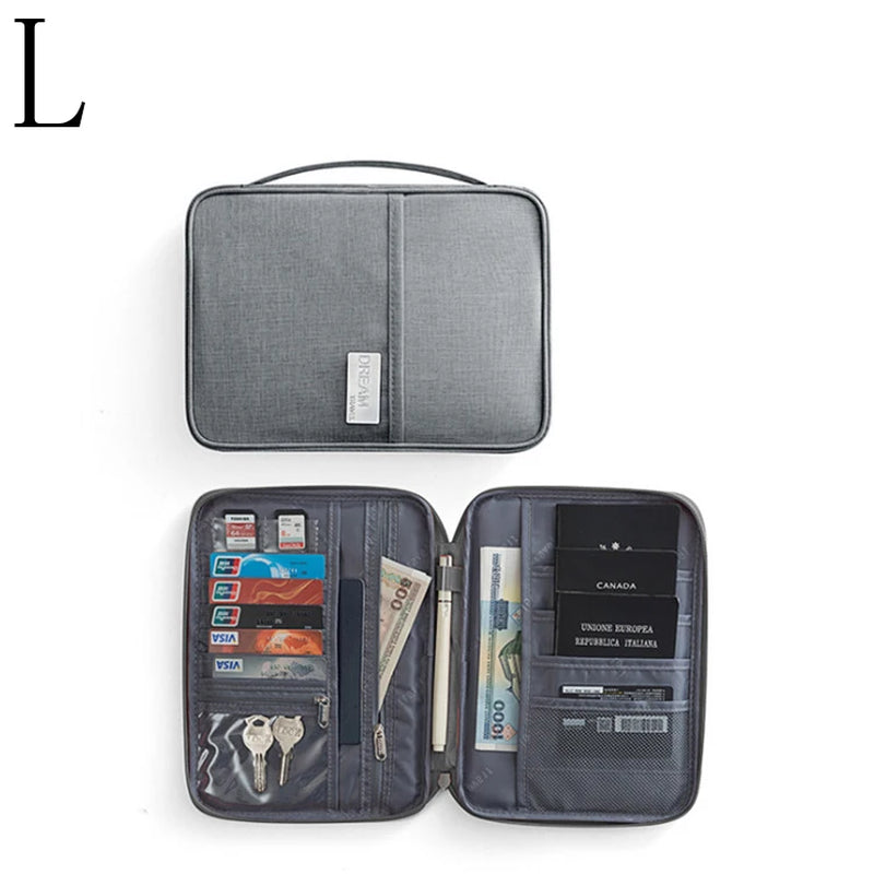Family Passport Holder & Travel Organizer - Multi-Functional Document Case & Cardholder