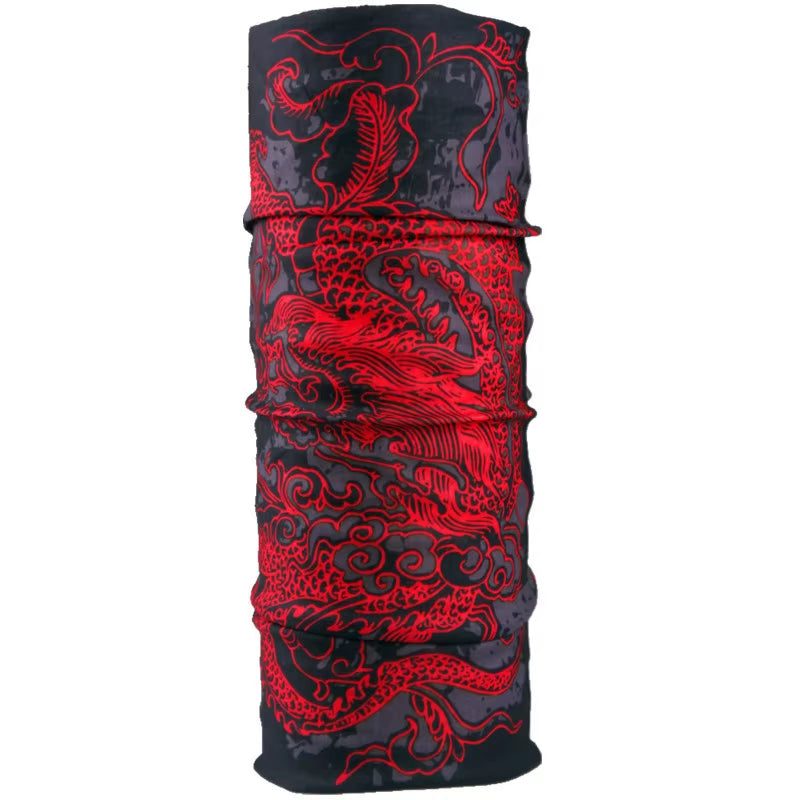 Stylish Dragon Print Multifunctional Bandana Scarf - Perfect for Summer Adventures!