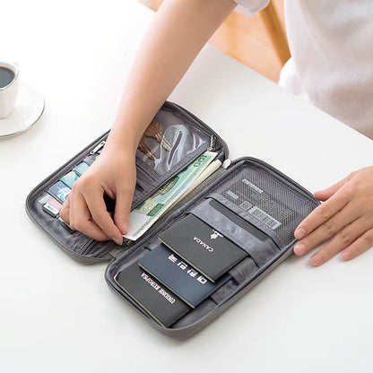 Family Passport Holder & Travel Organizer - Multi-Functional Document Case & Cardholder