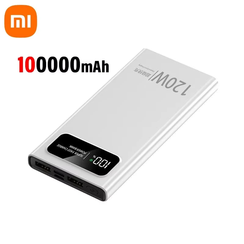 Xiaomi 120W 200000Mah Power Bank Super Fast Charging Battery High Capacity Digital Display Powerbank for Iphone Samsung Huawei