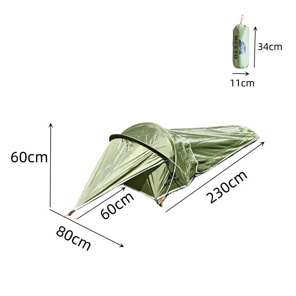 Ultralight Waterproof Bivy Tent for Solo Camping, Hiking, and Backpacking