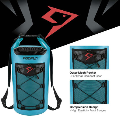 Dry Bag, Waterproof Floating Backpack 5L/10L/20L/30L/40L with Waterproof Phone Case for Boating, Kayaking, Fishing